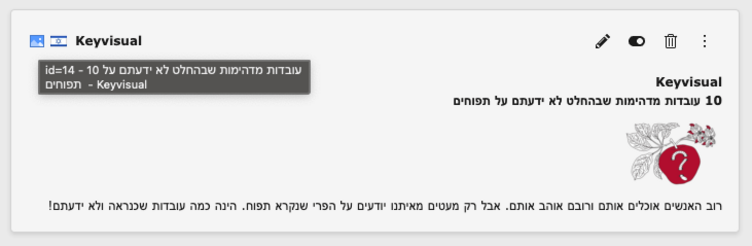 Screenshot des übersetzten Elements im TYPO3-Backend