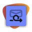 Envelope icon with a circular arrow, indicating the action of replying to an email, set against a gradient background.