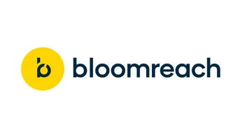 Logo featuring a yellow circle with a stylized letter "b" and the word "bloomreach" in dark blue text.