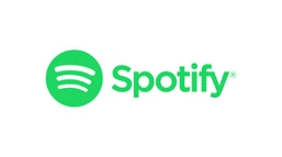Green circular logo featuring three horizontal lines representing sound waves, accompanied by the word "Spotify" in a bold, modern font.