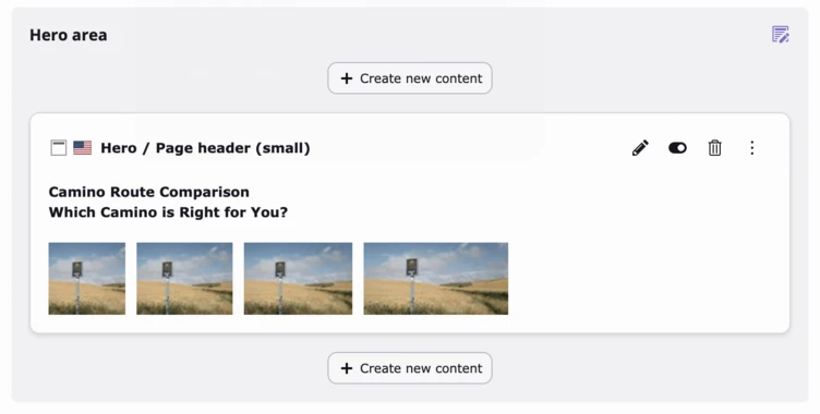 Screenshot of a backend element preview for a content type with multiple crop variants shown.