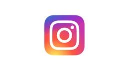 Instagram logo featuring a simplified camera icon within a square, with a gradient color scheme transitioning from purple to orange.