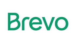Grünes Logo mit dem Wort „Brevo“ in einer modernen, serifenlosen Schriftart.