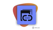 Icon featuring overlapping documents and a link symbol, set against a colorful background.