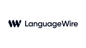 Logo of LanguageWire featuring a stylized "W" and the company name in bold, modern typography.