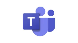 Microsoft Teams logo featuring a stylized letter "T" within a square, accompanied by abstract circular shapes in varying shades of blue.