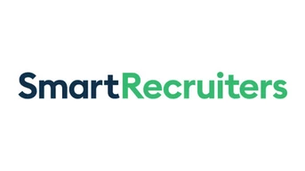 Logo featuring the text "SmartRecruiters," with "Smart" in dark blue and "Recruiters" in green, emphasizing the "Re" in a distinct style.