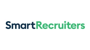 Logo featuring the text "SmartRecruiters," with "Smart" in dark blue and "Recruiters" in green, emphasizing the "Re" in a distinct style.