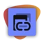 Graphic featuring a stylized link icon surrounded by overlapping shapes, set against a blue background with a gradient.