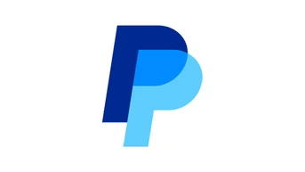 The PayPal logo features a stylized "P" in dark blue and light blue, overlapping to create a modern and recognizable design.