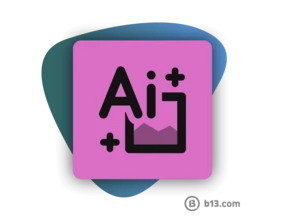 Logo featuring the letters "Ai" with a plus sign and a stylized image frame, set against a colorful background.