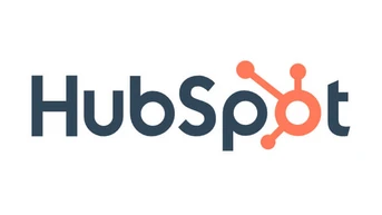 HubSpot logo featuring the word "HubSpot" in dark gray with an orange icon resembling a network or connection point.