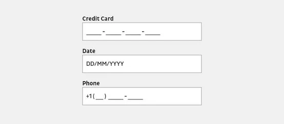 Form fields for entering credit card information, including sections for credit card number, expiration date (DD/MM/YYYY), and phone number in a specified format.