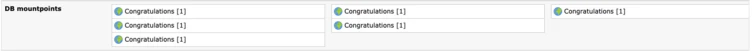 Four columns display a list of items labeled "Congratulations" with varying counts next to each. The layout appears organized, suggesting a tracking or reporting system.