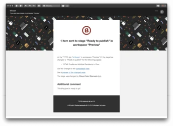 Branded TYPO3 system email