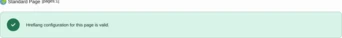 The Hreflang Multisite configuration check in the TYPO3 page module confirming in one line that the configuration of this page tree is valid.