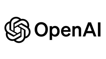 The logo features a stylized, interlocking knot design alongside the text "OpenAI" in a modern font.