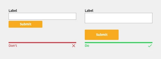Two input fields for labeling, one with a red "Don't" and an "X" symbol, and the other with a green "Do" and a checkmark. Both have a "Submit" button below them.