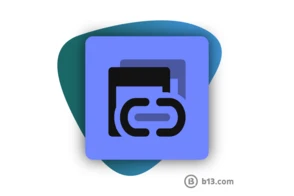 Icon featuring overlapping documents and a link symbol, set against a colorful background.