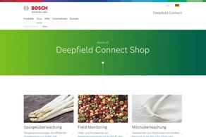 Screenshot Startseite BOSCH Deepfield Connect