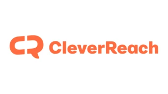 CleverReach-Logo mit stilisierten Buchstaben 'C' und 'R' und einem Sprechblasen-Design in Orange.